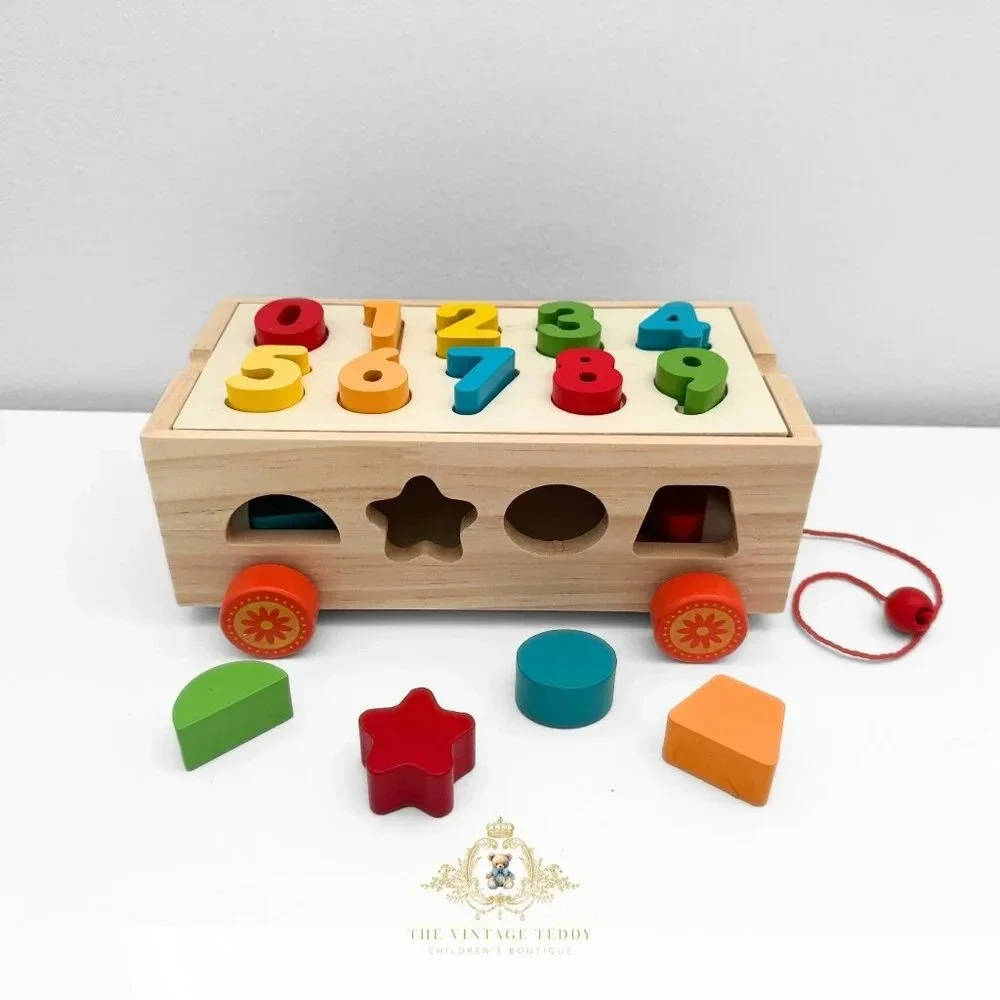 NWT Cute Numbers & Shapes Trailer Fun Play Set Children’s Early Learning Toys
